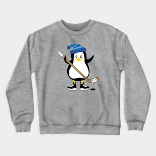 Cute Hockey Penguin Crewneck Sweatshirt